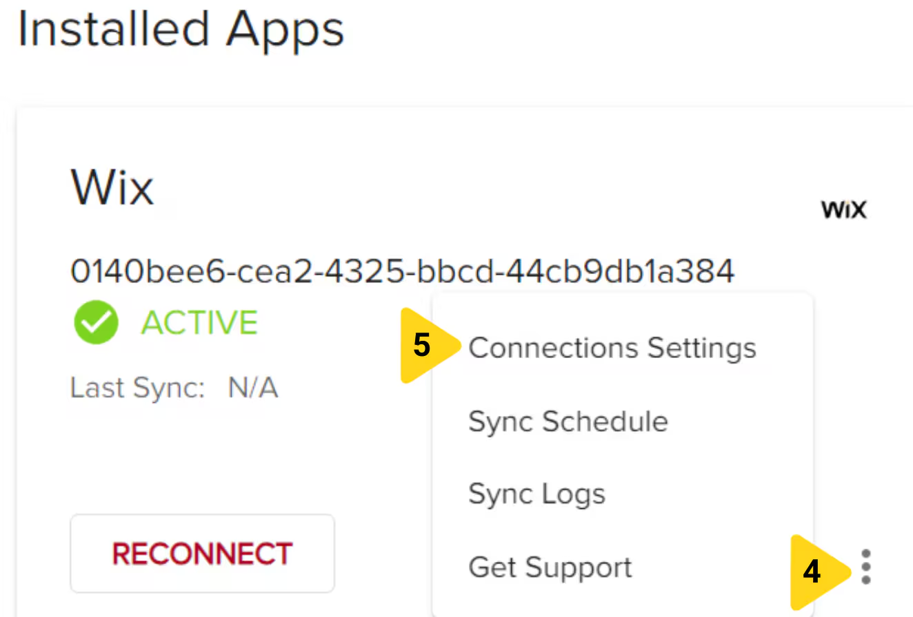 Connection Settings dropdown menu with Get Support option