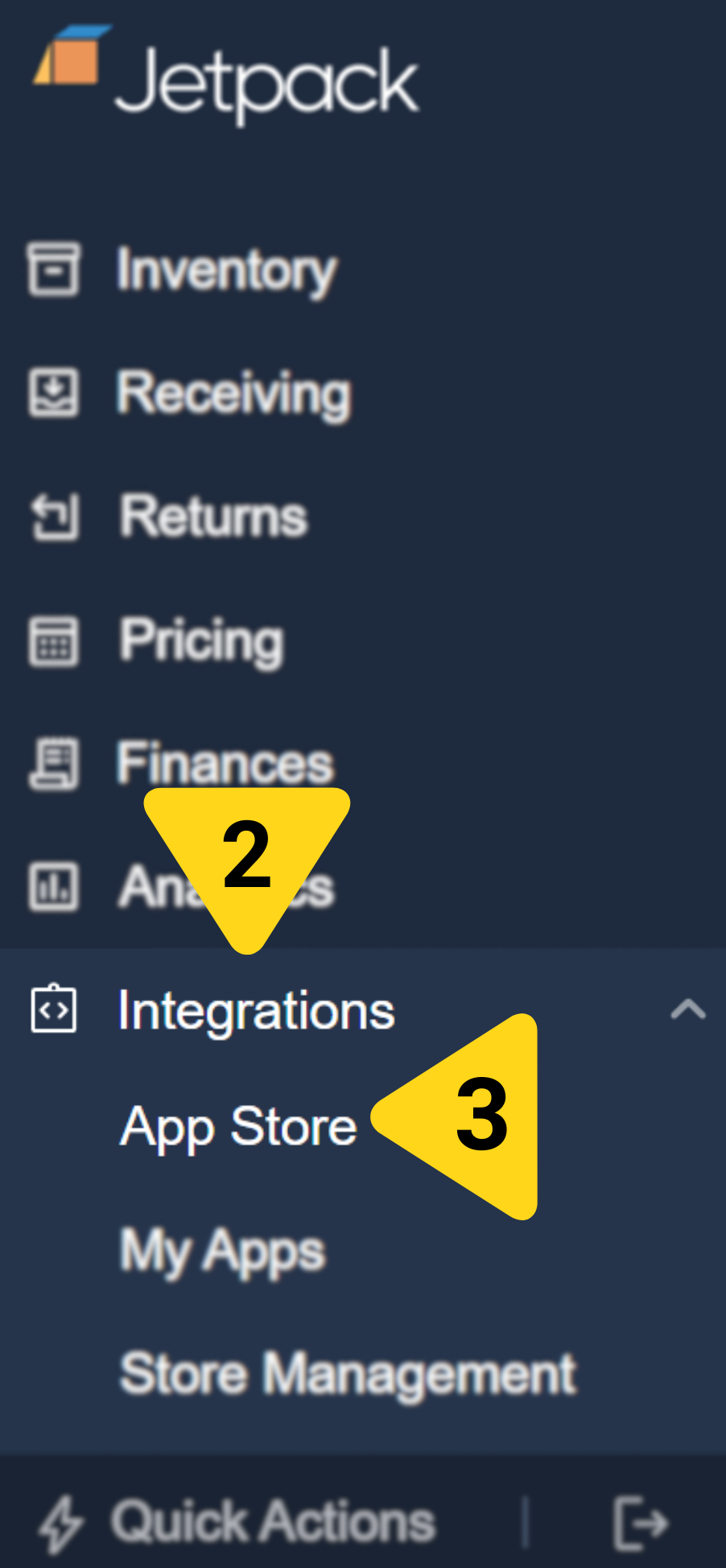 Temu app page in Jetpack dashboard with GET APP button and Integrate New Store button