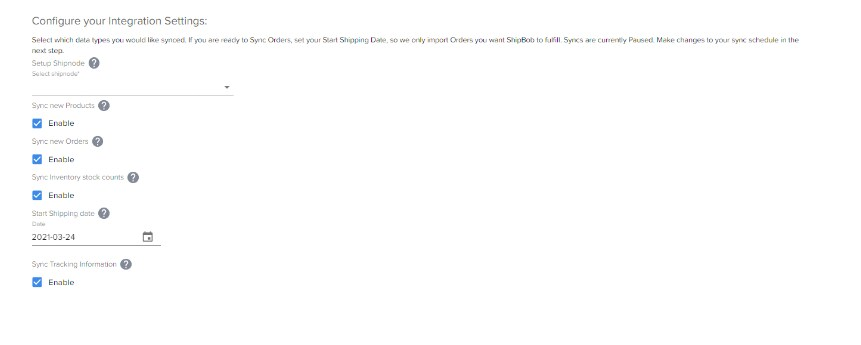 Sync Schedule screen showing frequency dropdown and Save button