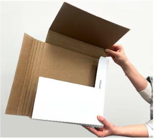 Example of book fold packaging for flat items