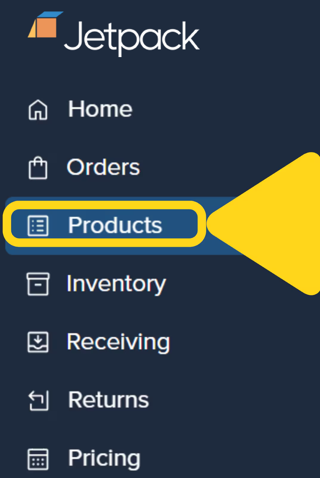 Products navigation in Jetpack dashboard
