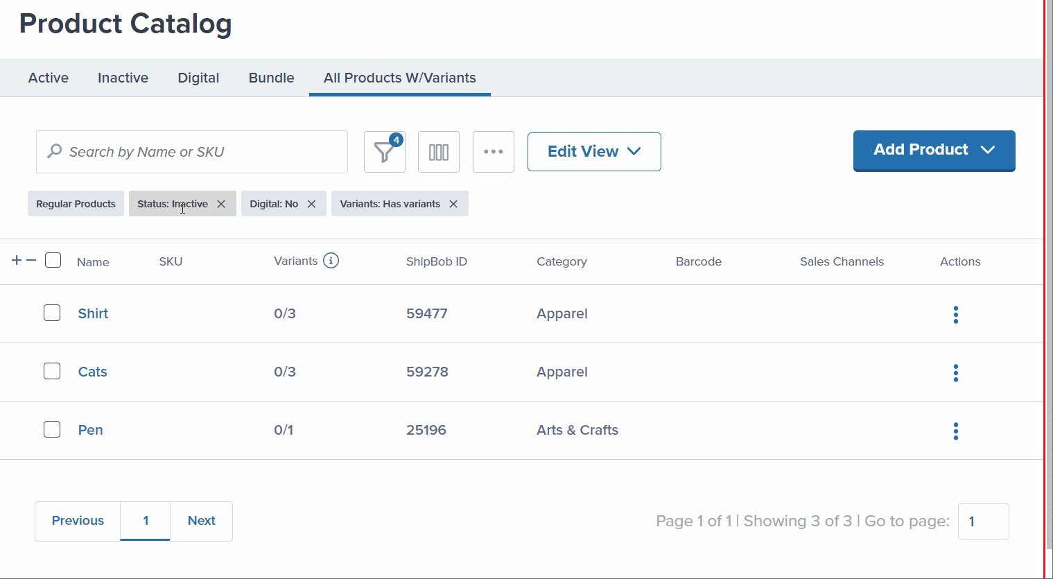 Save/Edit View dropdown with Save Changes option highlighted