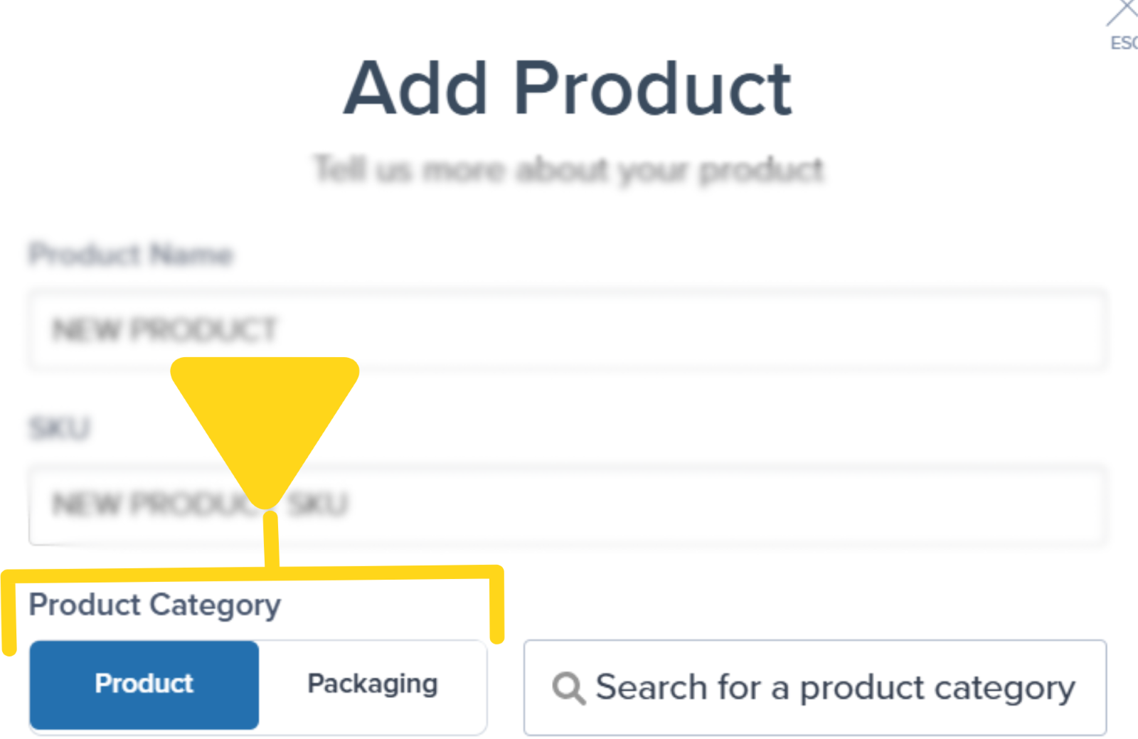Selecting Base Product type