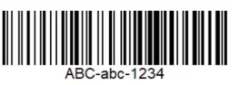Code-128 barcode example