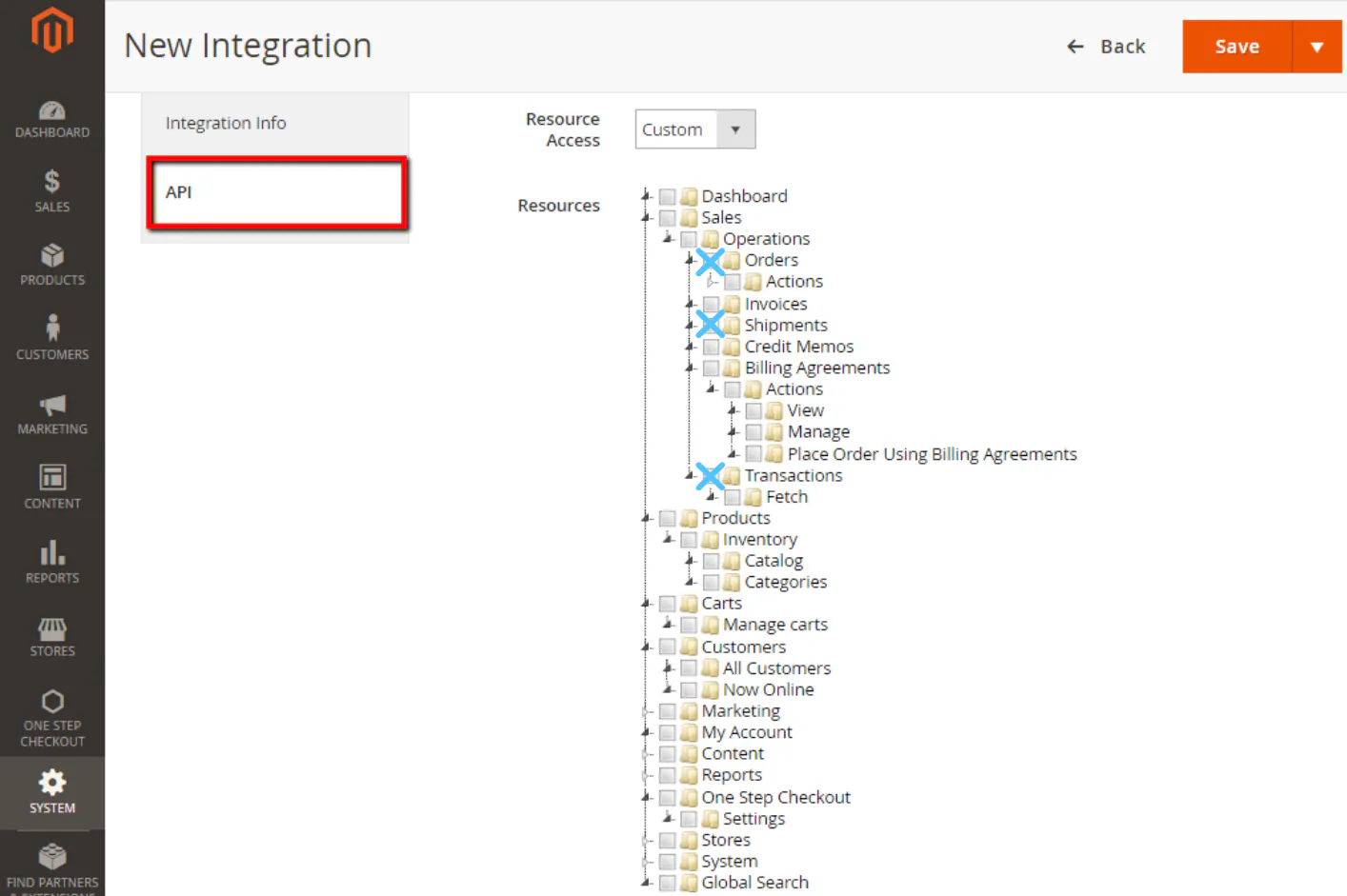 Integrations list showing newly created integration with Activate link