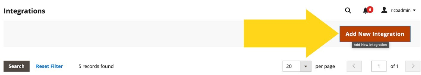 New Integration form showing Name, Email, Callback URL, and Identity Link URL fields
