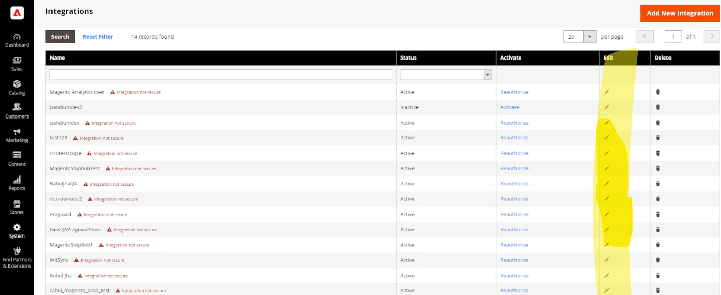 Integration activated modal with Allow button