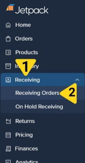 Import button location in WRO creation showing Step 2 of 6 with search bar and Import button