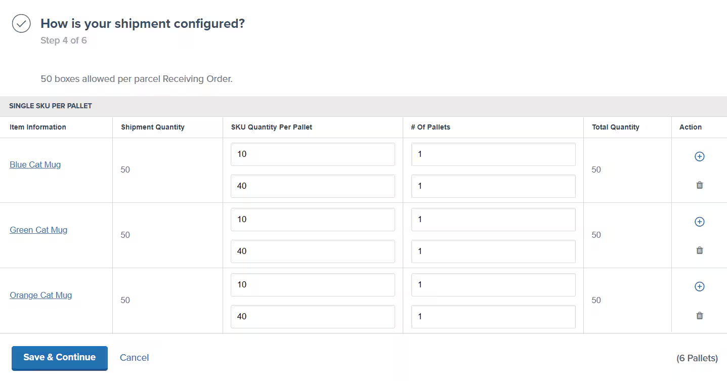 Box configuration editing interface