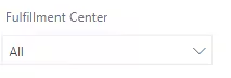 Fulfillment Center filter showing multiple location options