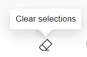 Clear selections button to reset filters