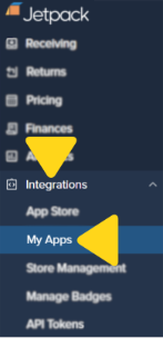 Navigation menu showing Integrations expanded with My Apps option