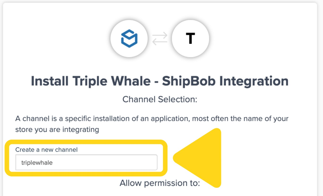 Channel Selection dialog showing field to create a new channel name