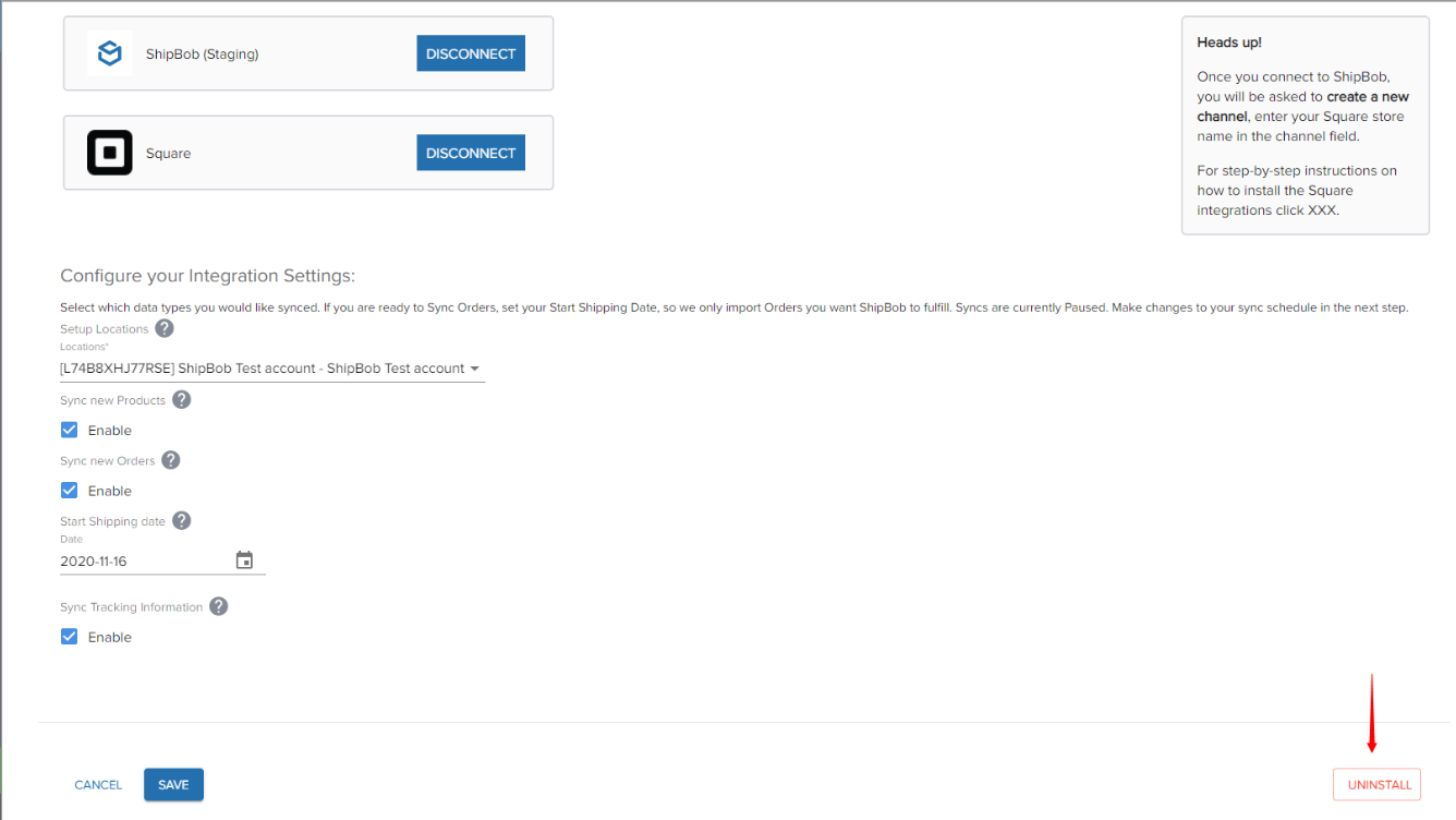 Sync schedule dropdown showing frequency options including every 30 minutes, hourly, daily, and pause