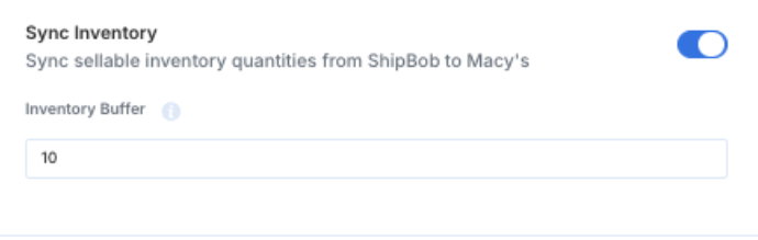 Inventory Buffer field for reducing synced quantities