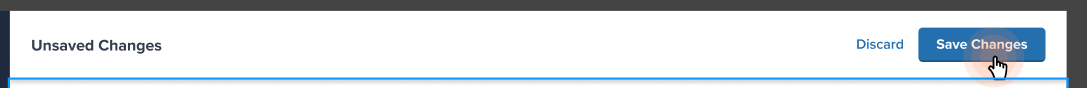 Unsaved Changes bar with Save Changes button highlighted