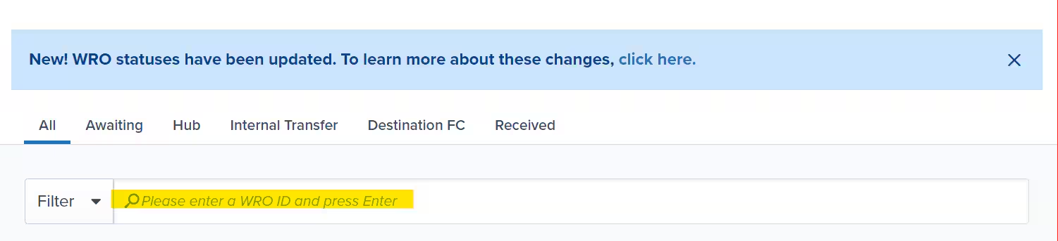 Jetpack WRO View page with the ability to search and Filter