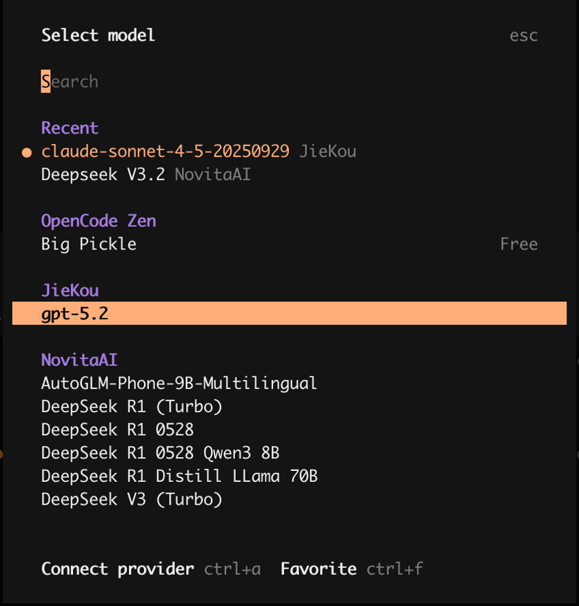JieKou.AI × OpenCode Guide