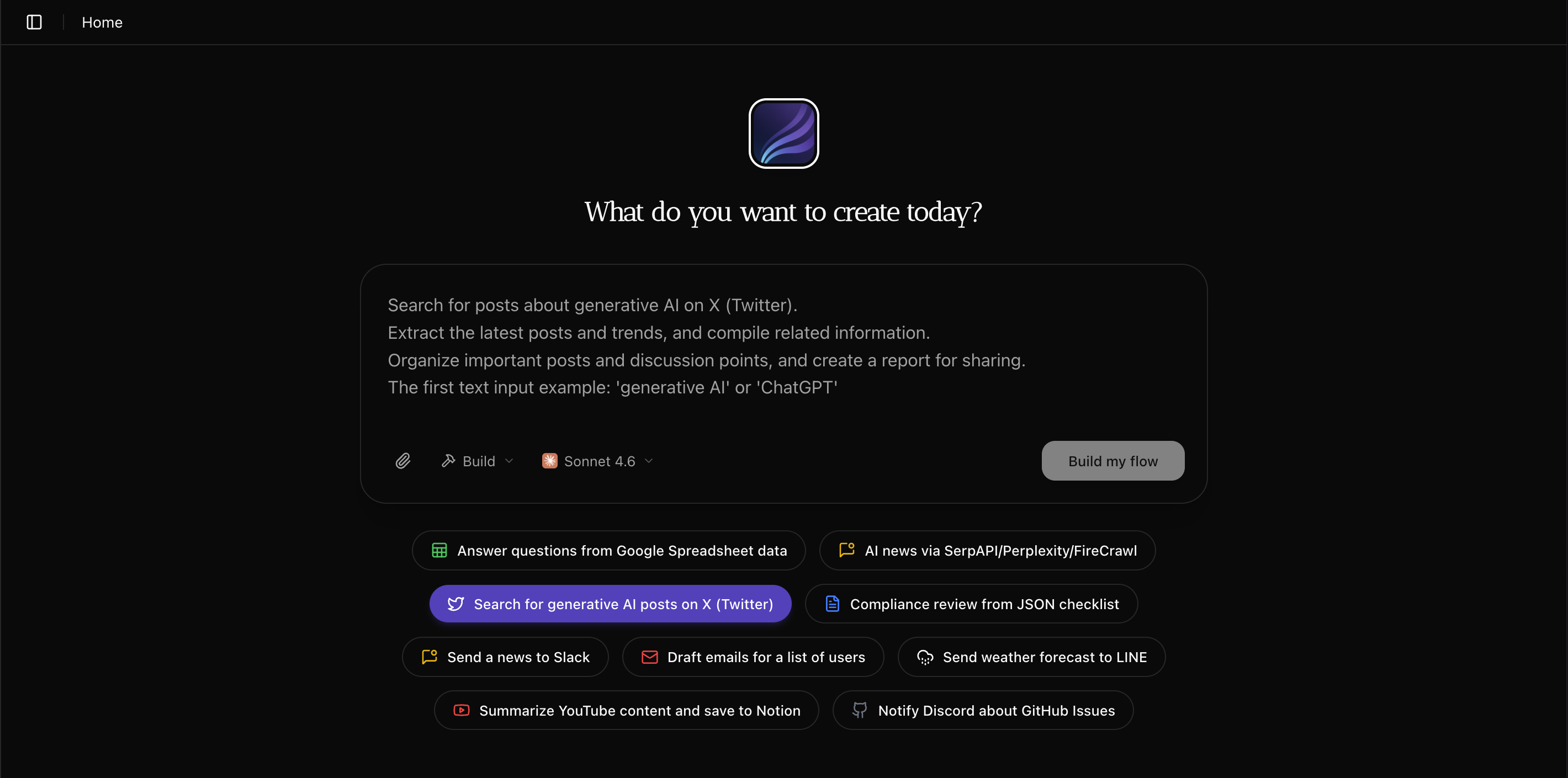 Chat Interface - Generate Your Workflow