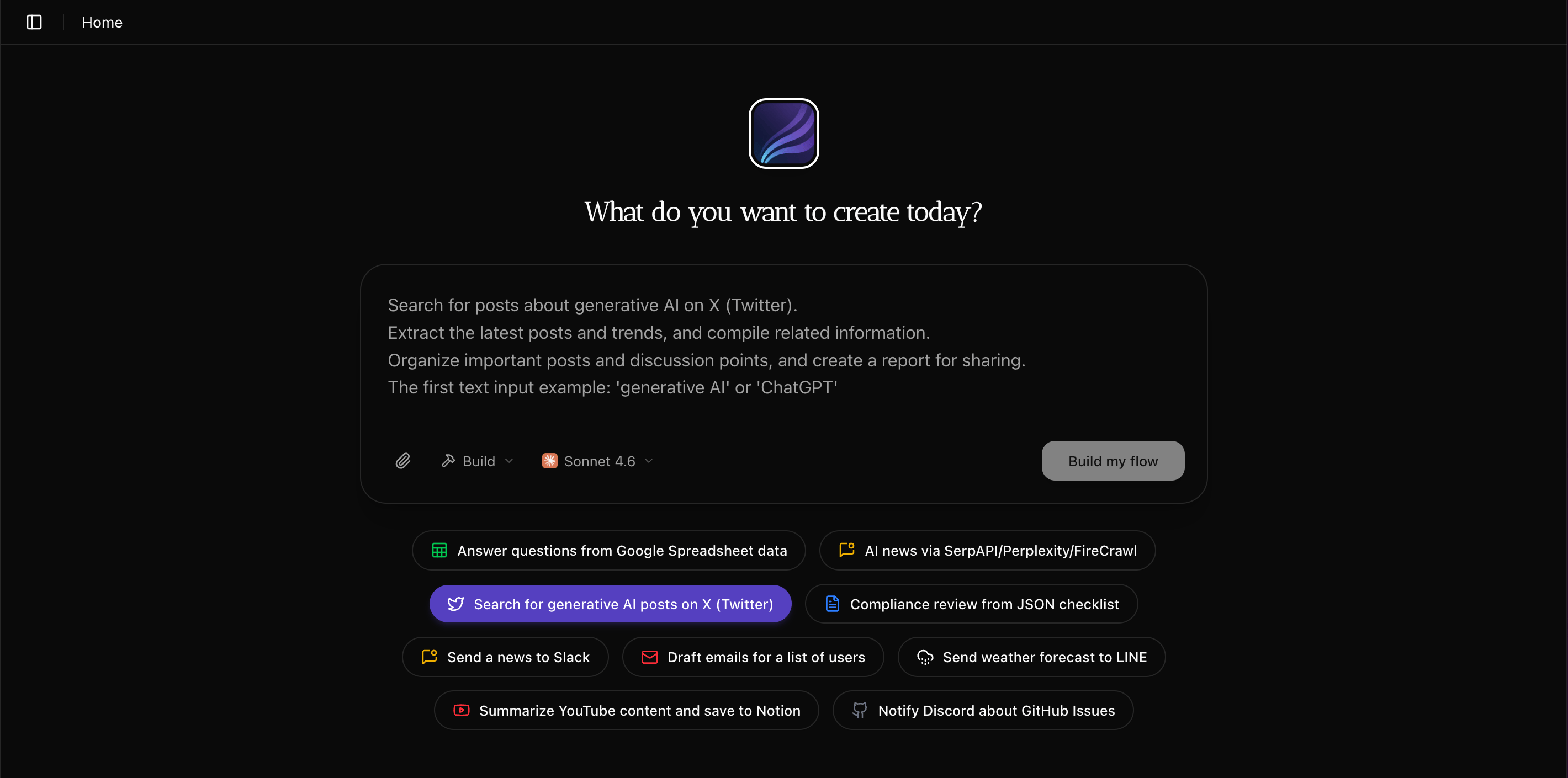 Chat Interface - Generate Your Workflow