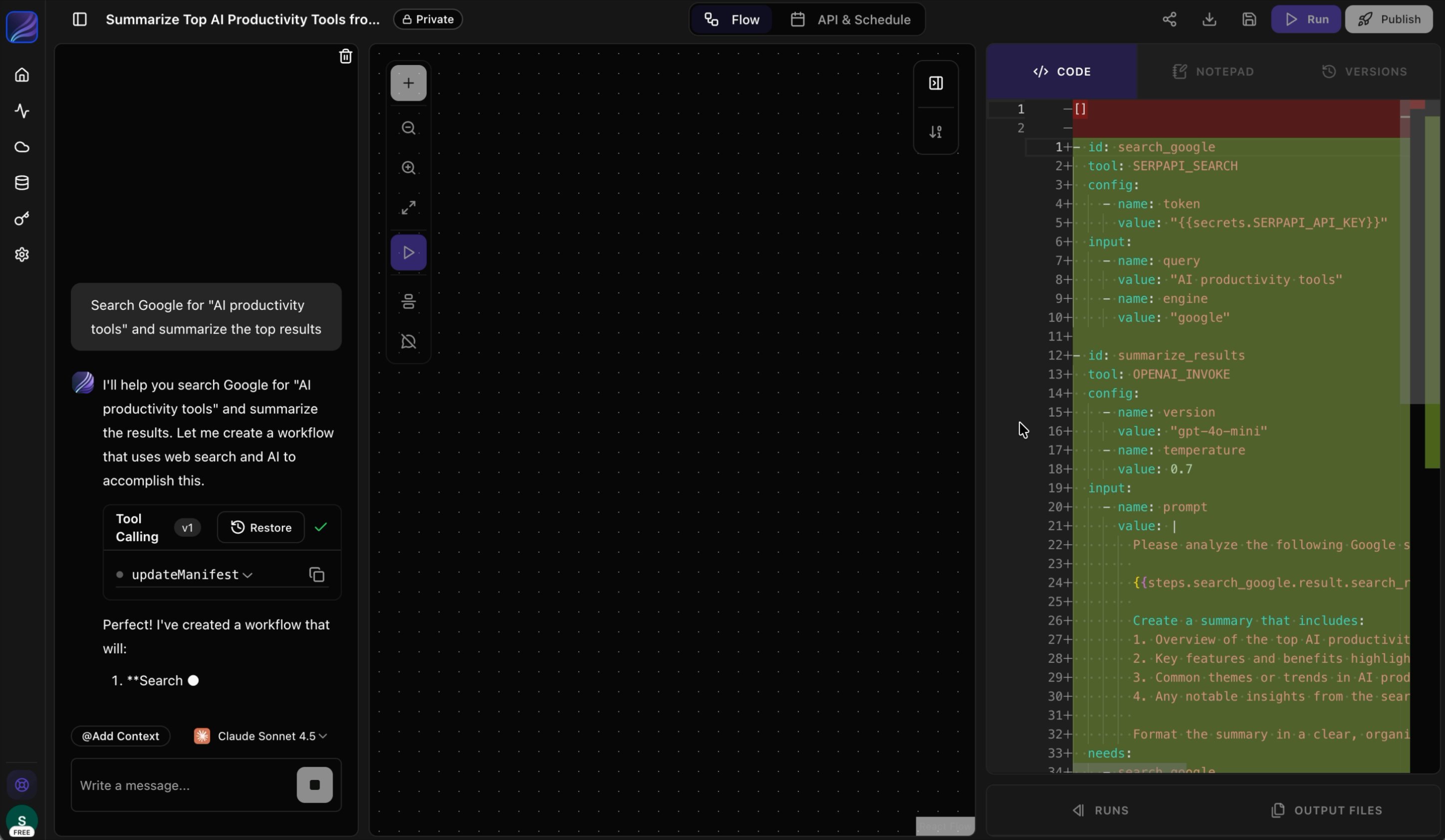 Flow generation in progress