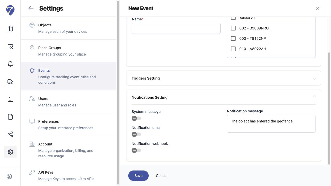 Tampilan Membuat Webhook pada staging Jitra