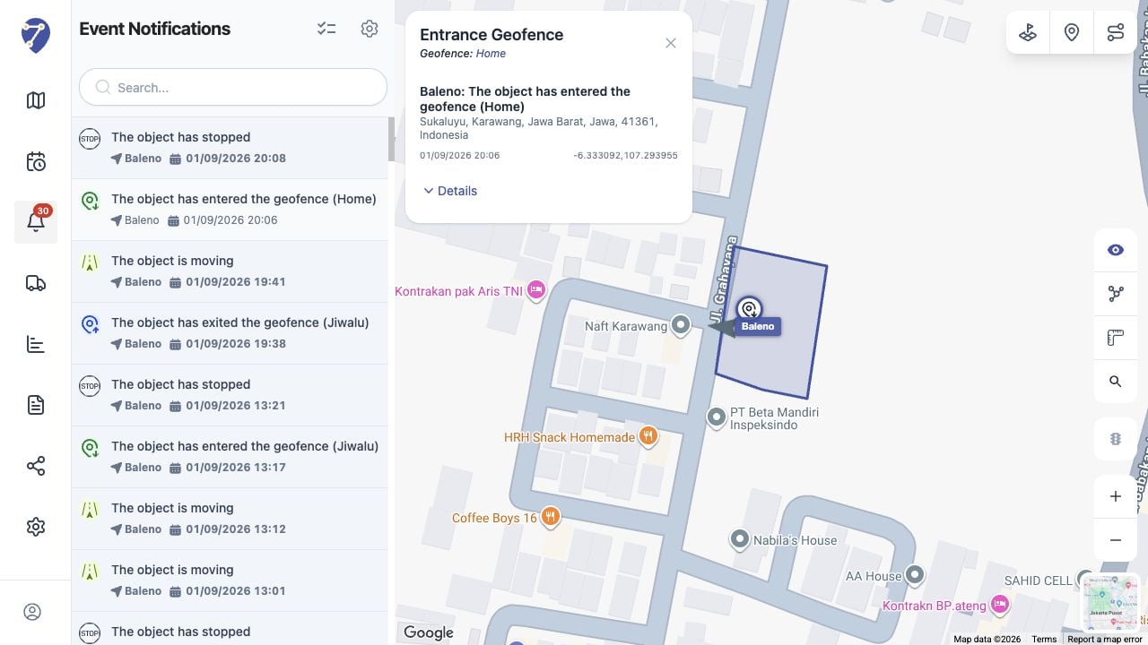 Viewing Event Notifications in Jitra staging