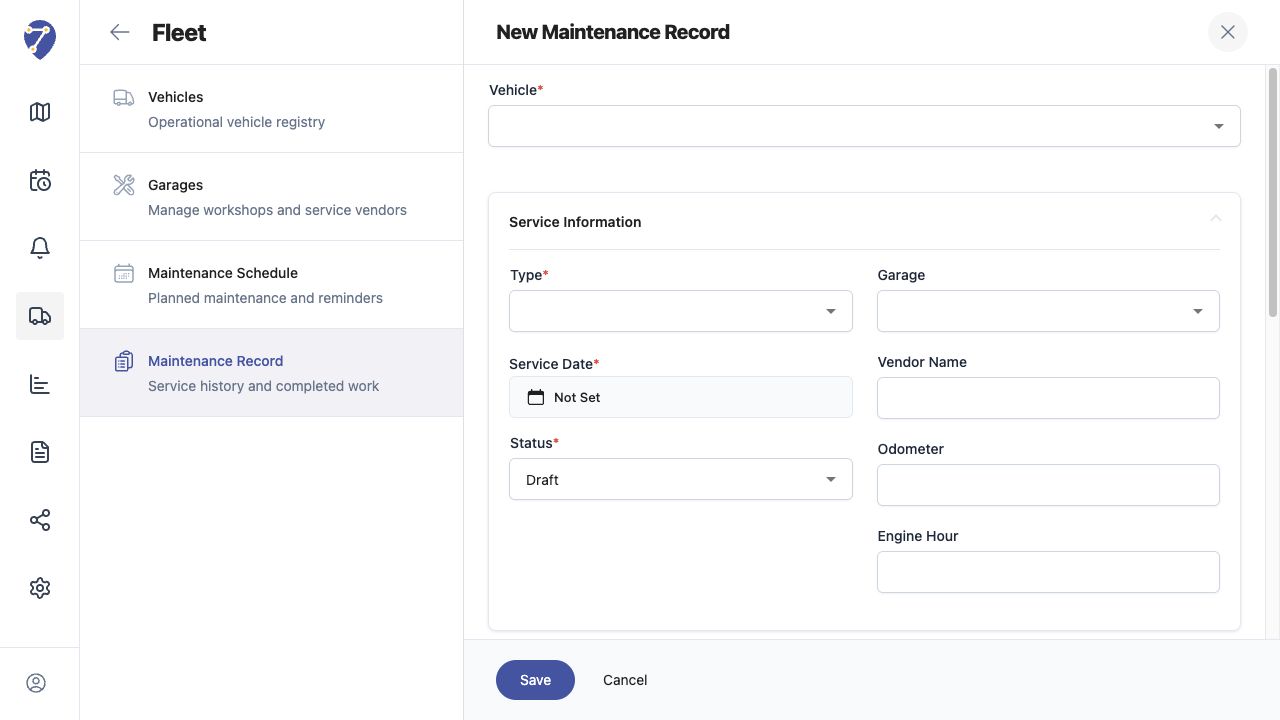 Recording Maintenance screen on Jitra staging