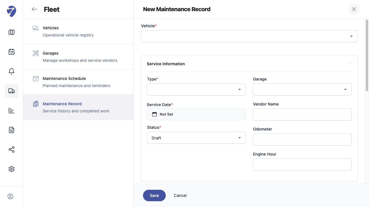 Recording Maintenance screen on Jitra staging