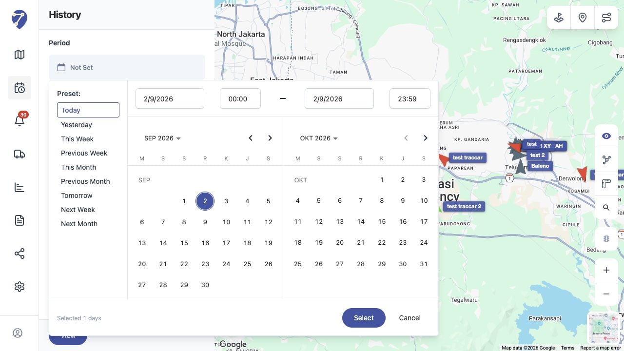 History Data Is Missing screen on Jitra staging