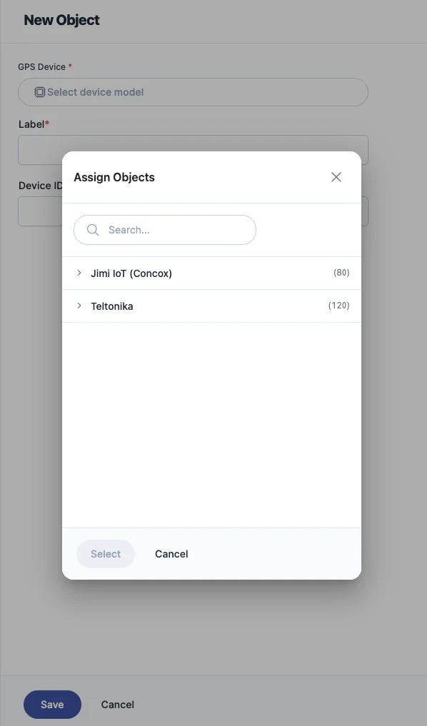 Adding Your First Object - object-device-form