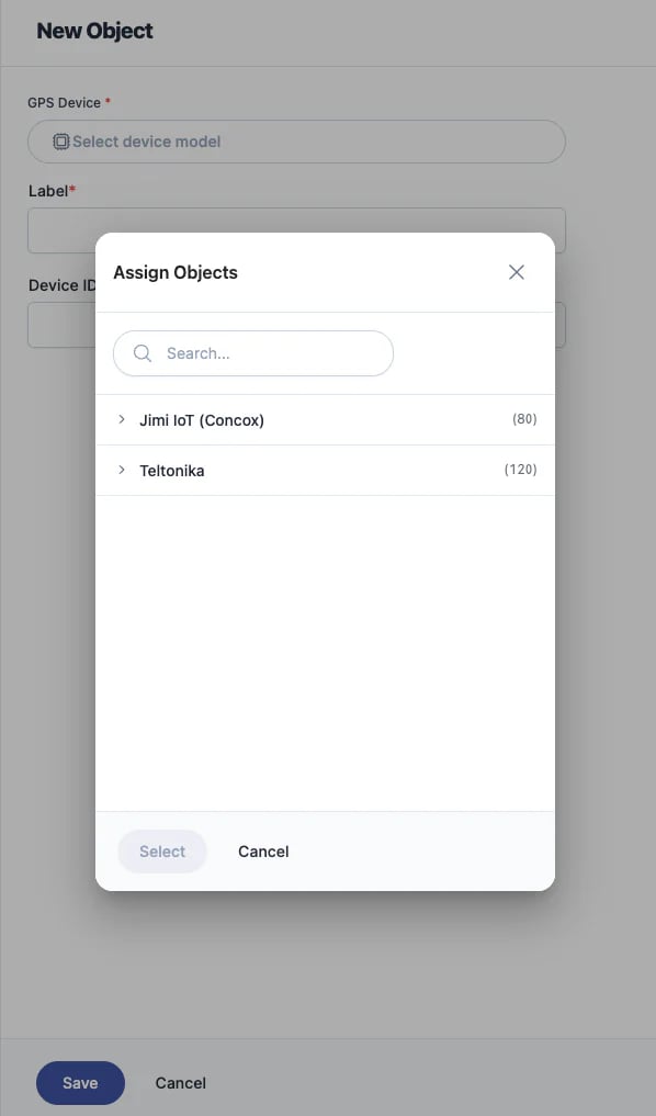 Adding Your First Object - object-device-form