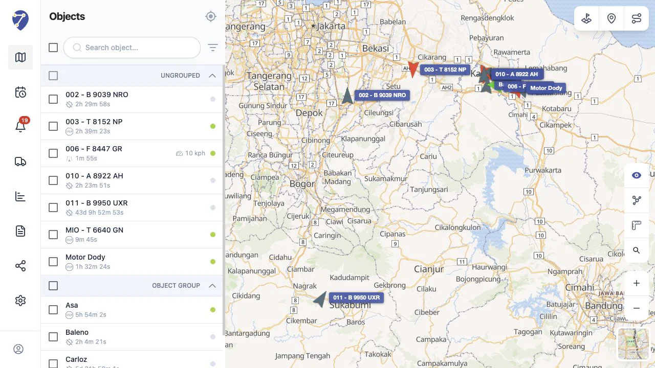 Jitra Tracking page overview