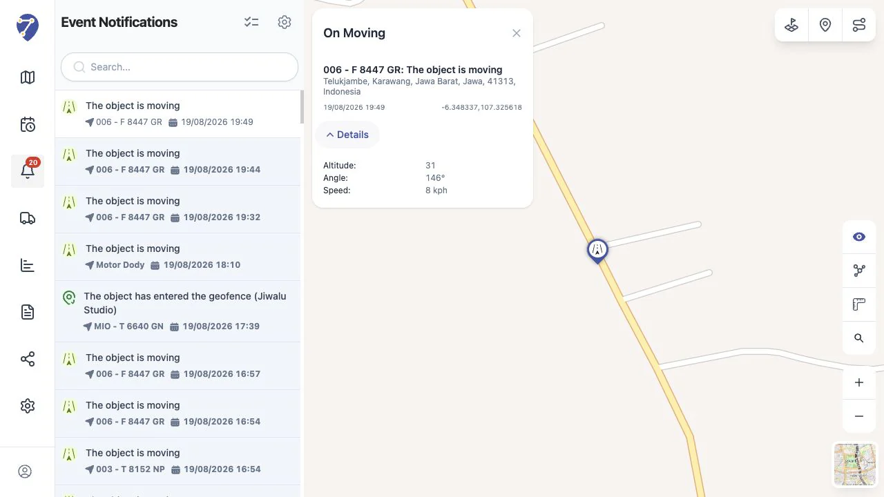 Event Notification details in Jitra