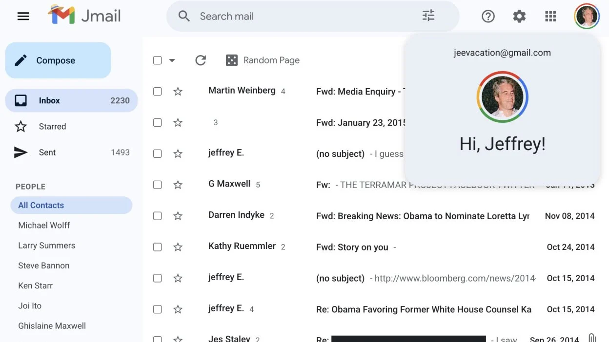 Jmail email archive interface