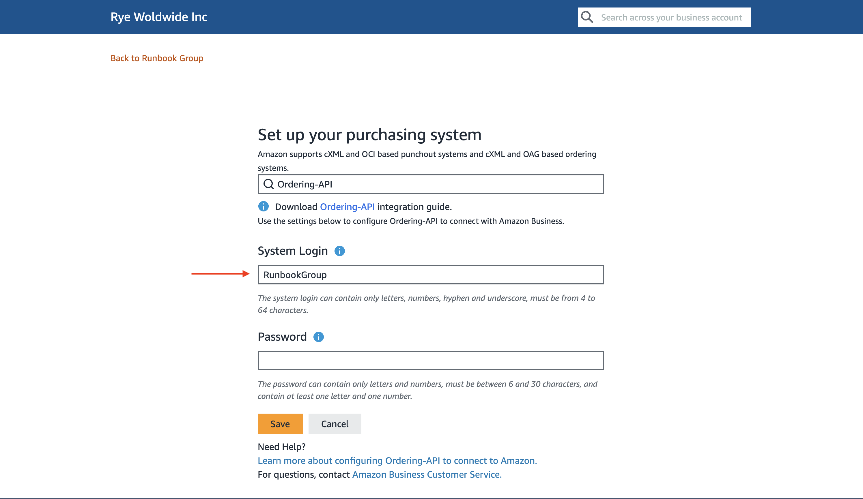 System login