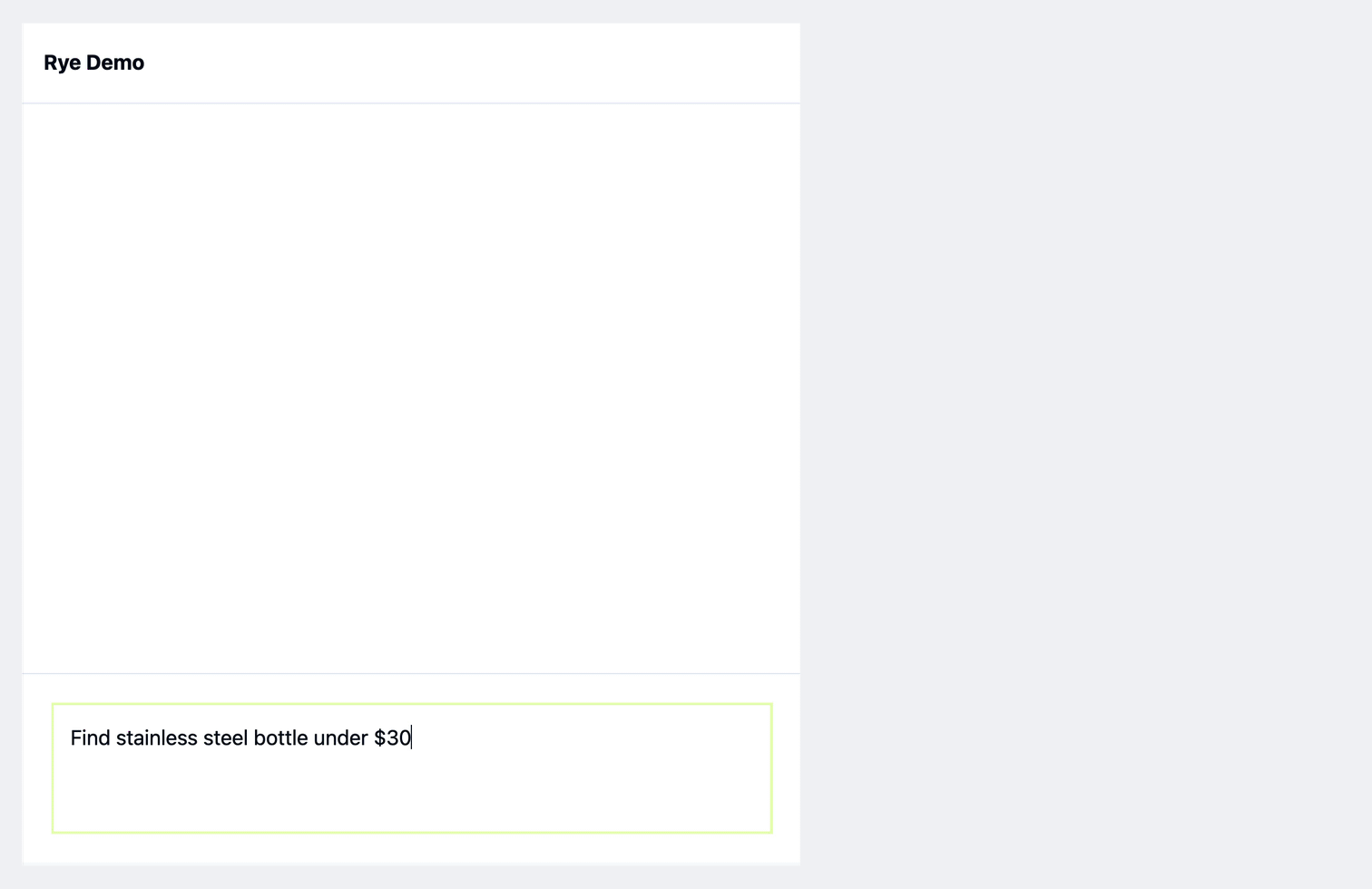 AI chat storefront with Rye