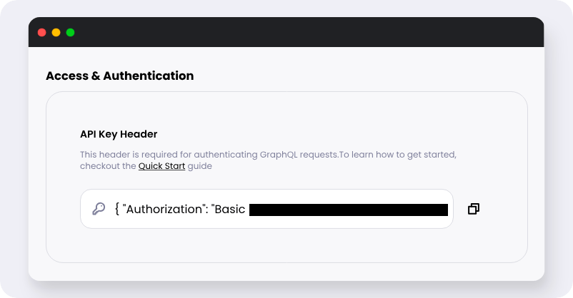 Grab the API header from console