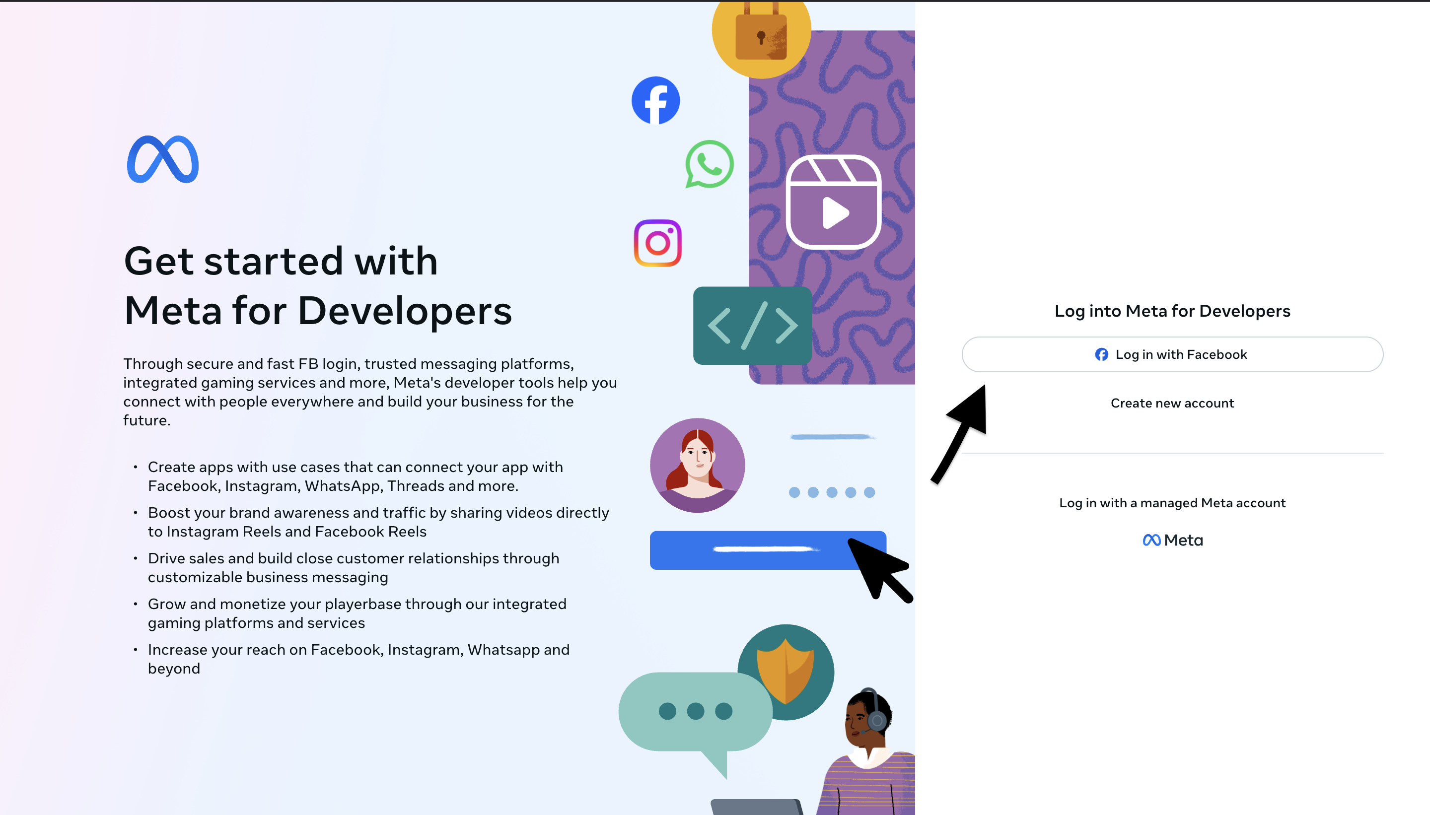 Meta for Developers homepage