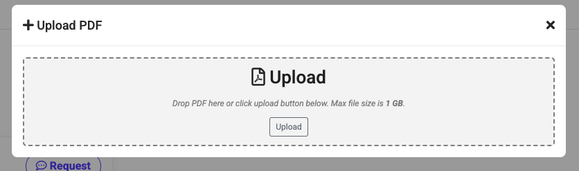 Upload PDF Modal