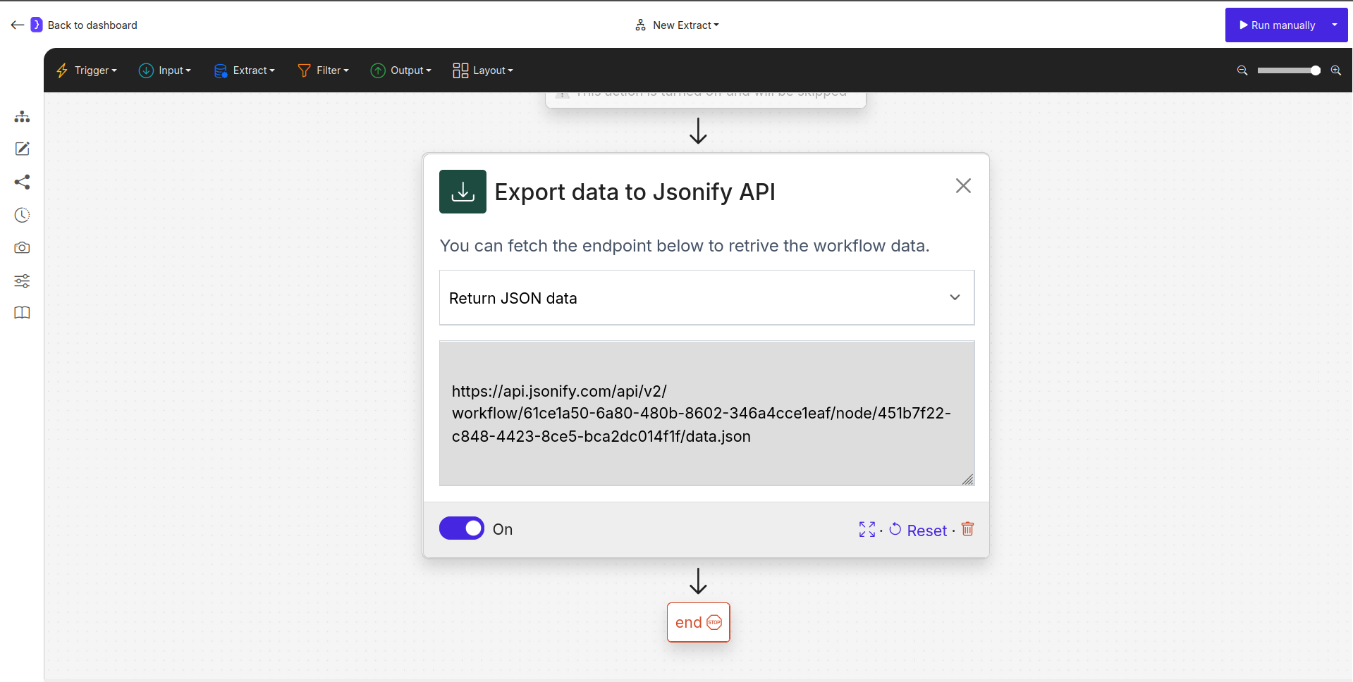API Download block UI
