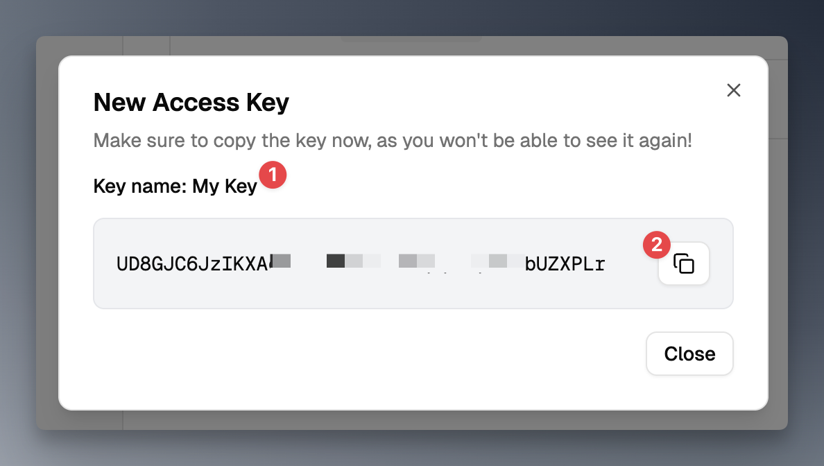quick start access key
