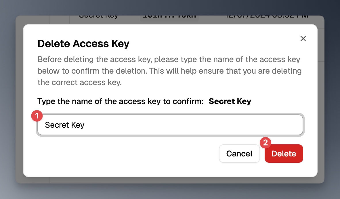 revoke access key