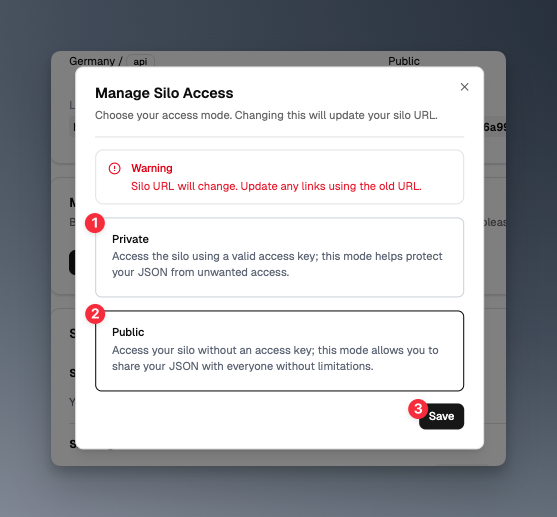 manage silo access