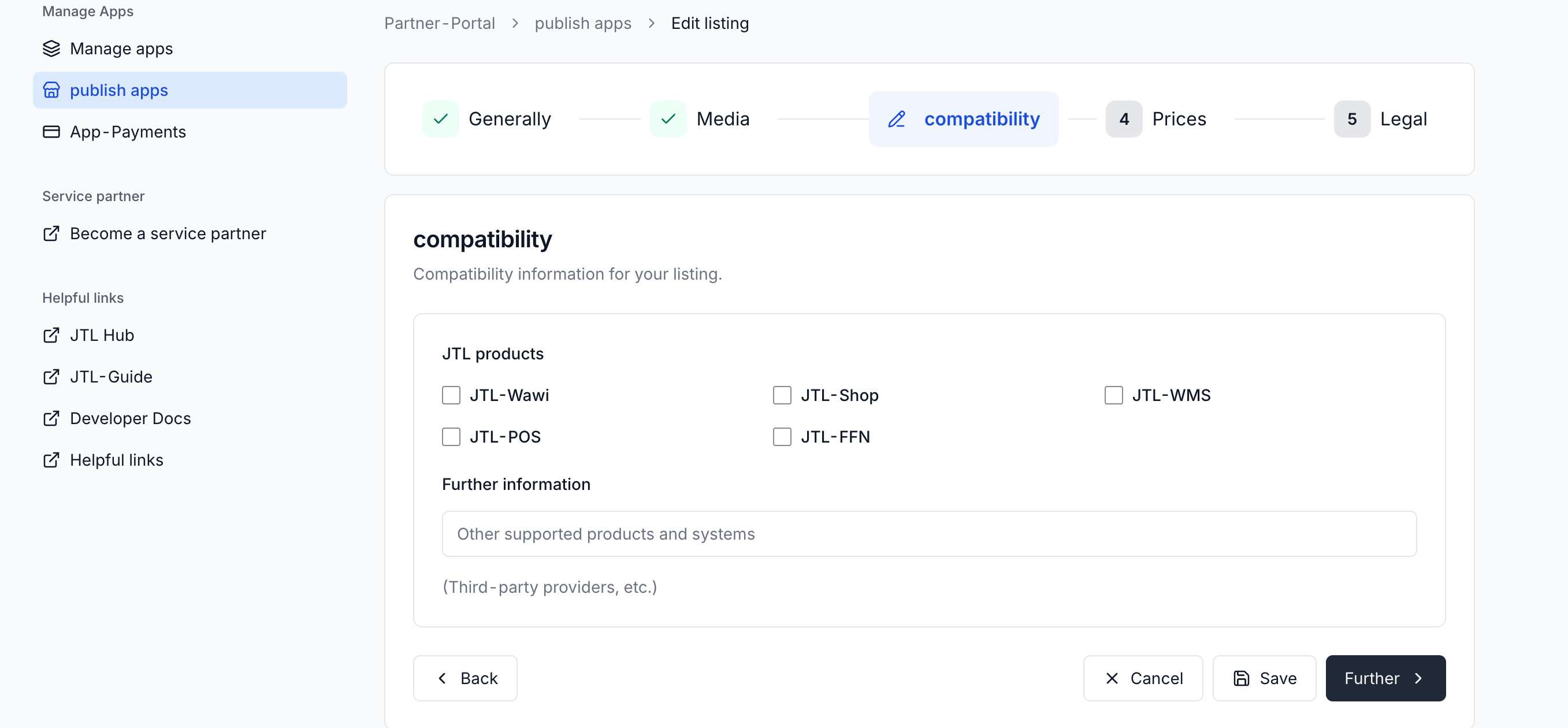 Compatibility Step in Listing