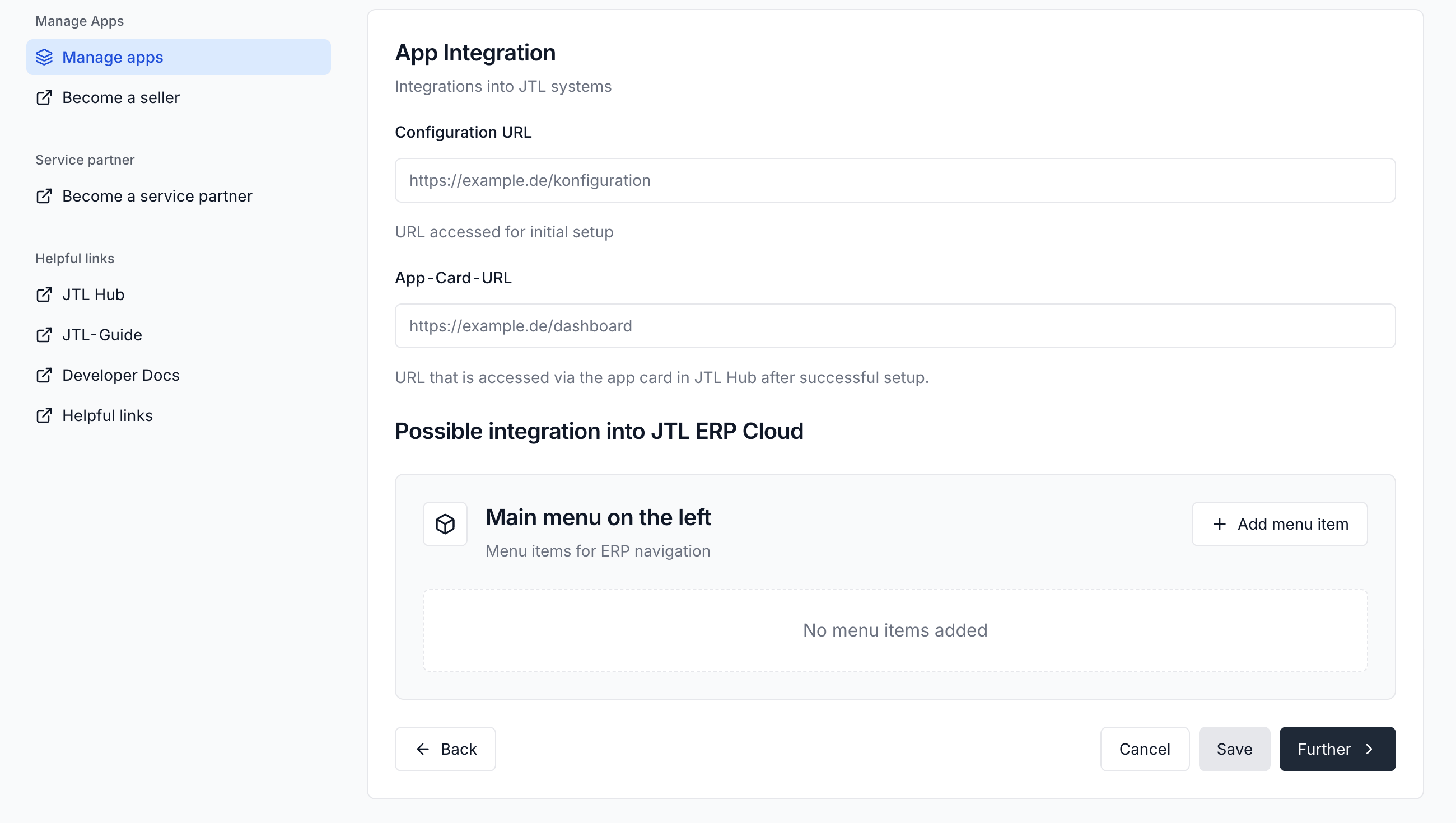 App registration - Integration