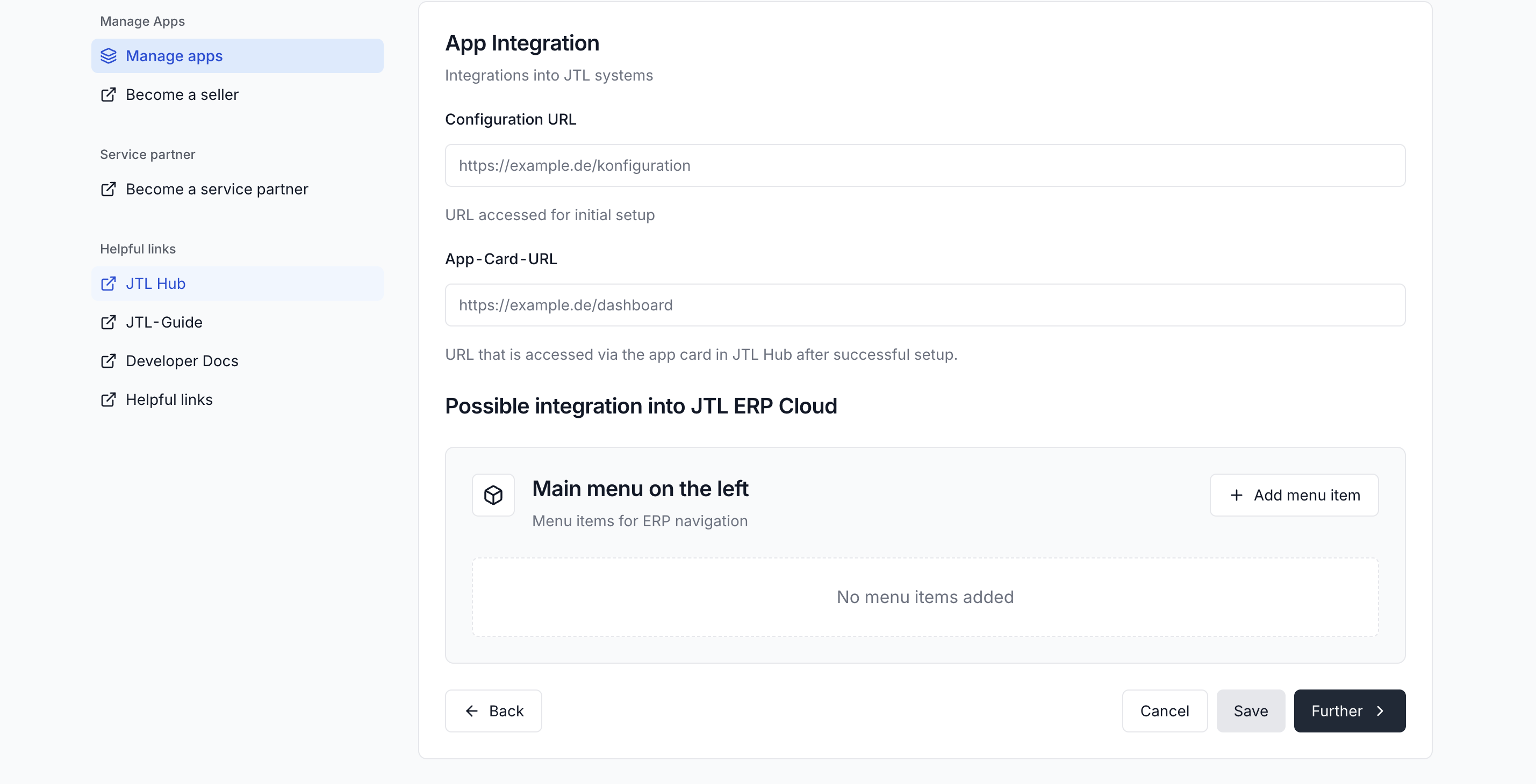 App registration - Integration