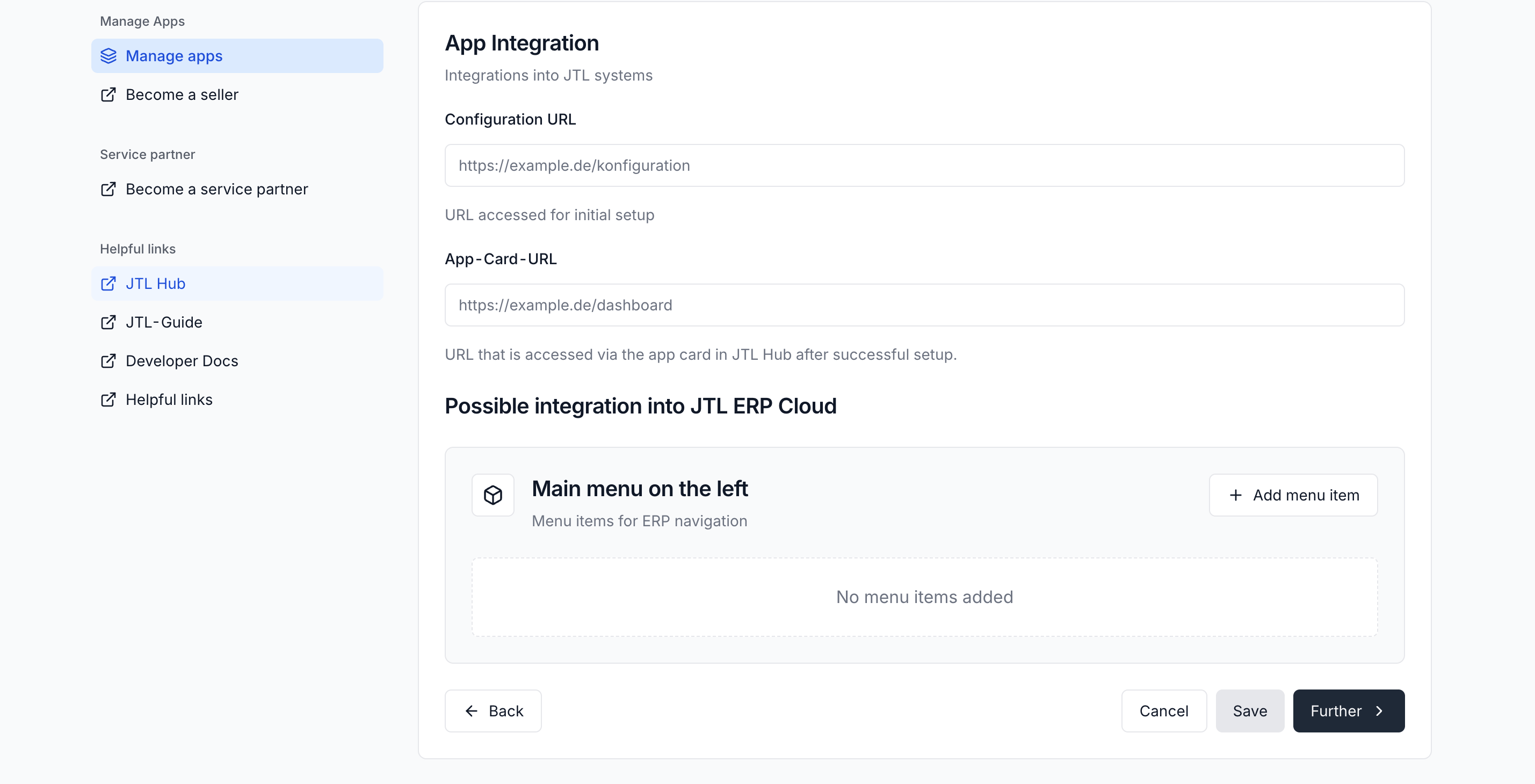 App registration - Integration
