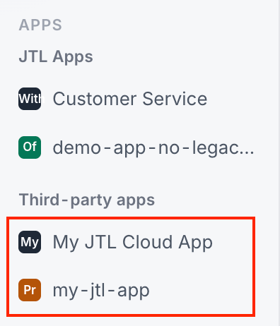App in Sidebar