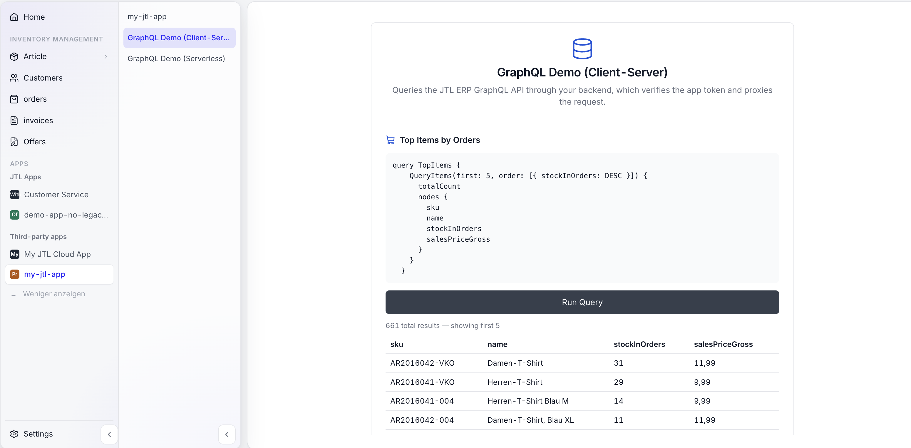 App in ERP From Template